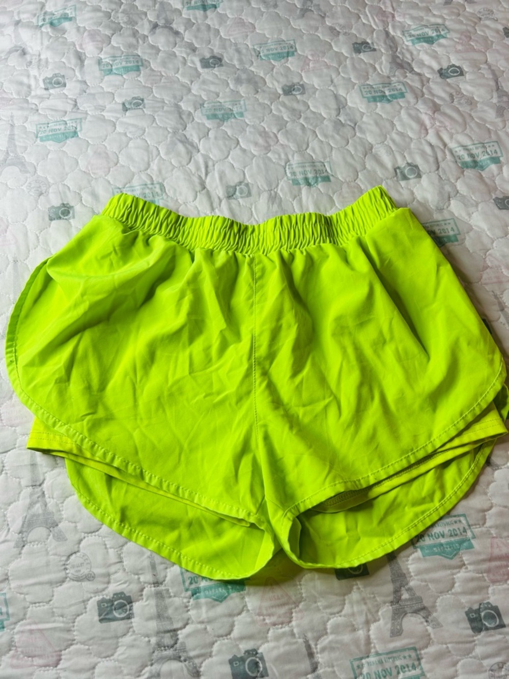 SHEIN Neon Yellow Women's Athletic Shorts